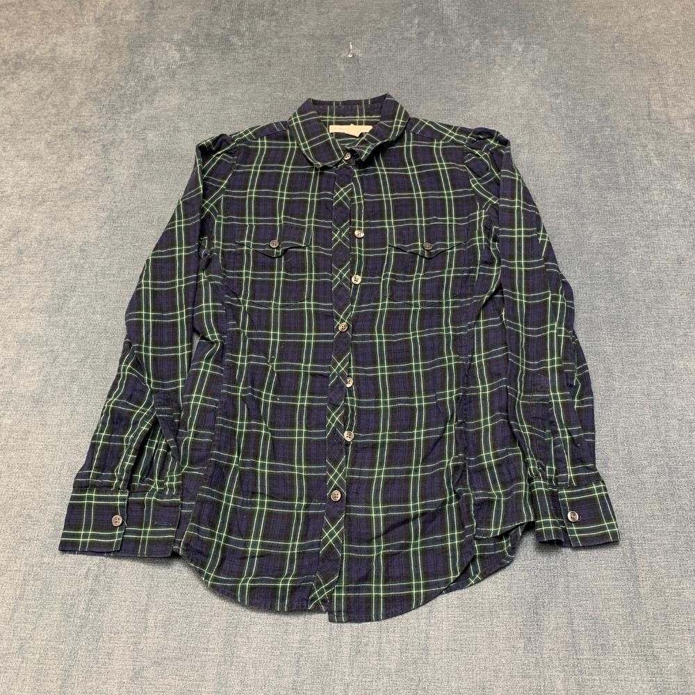 Banana Republic Shirt Womens XS Petite Multicolor Plaid Cotton Stretch Button Up